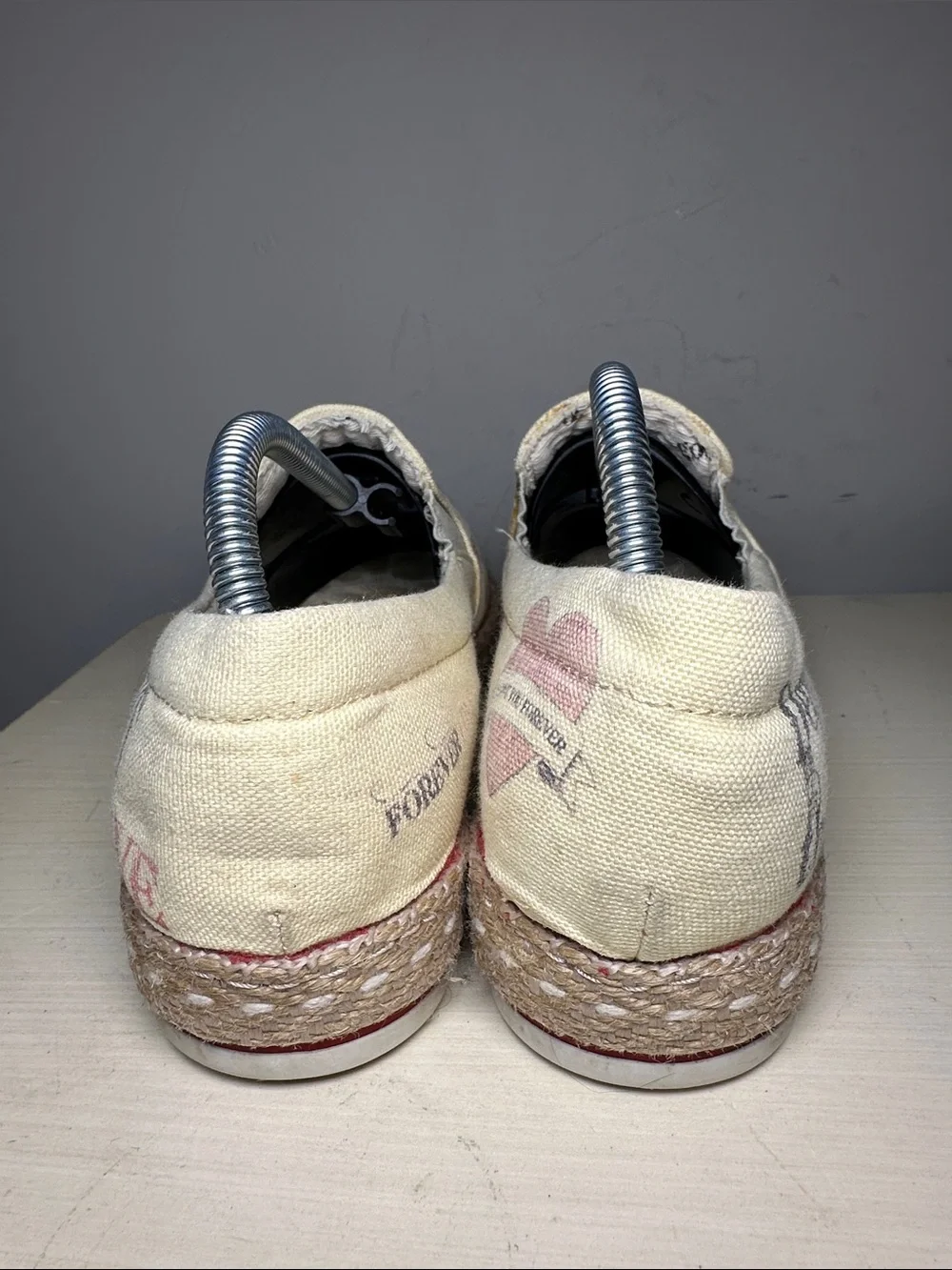 Goby forever love Skull Floral Canvas Slip-On cream Espadrilles